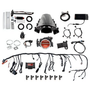 FITECH Ultimate LS 500 HP EFI System With Short LS7 Port Intake, Transmission Control, In Tank 340 LPH Pump Module & Go Fuel Regulator Master Kit