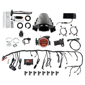 FITECH Ultimate LS 750 HP EFI System With Short LS7 Port Intake, In Tank 340 LPH Pump Module & Go Fuel Regulator Master Kit