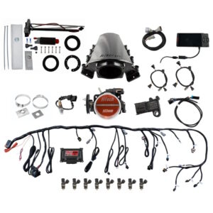 FITECH Ultimate LS 750 HP EFI System With Short LS7 Port Intake, Transmission Control, In Tank 340 LPH Pump Module & Go Fuel Regulator Master Kit
