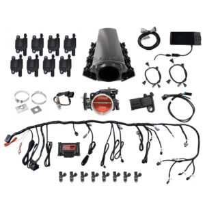 FITECH Ultimate LS 500 HP EFI System With Short Cathedral Intake,Transmission Control & LS3 Coil Pack Set