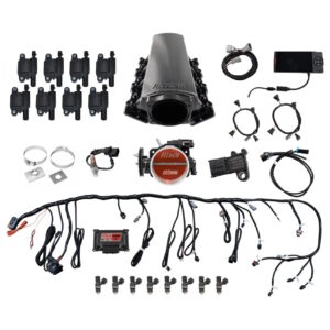 FITECH Ultimate LS 750 HP EFI System With Short Cathedral Intake, Transmission Control & LS3 Coil Pack Set