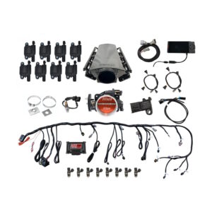 FITECH Ultimate LS 500 HP EFI System With Short LS3 Port Intake, Transmission Control & LS3 Coil Pack Set
