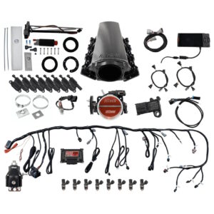FITECH Ultimate LS 750 HP EFI System With Short Cathedral Intake, Transmission Control, In Tank Pump Module, Go Fuel Regulator & LS3 Coil Pack Set