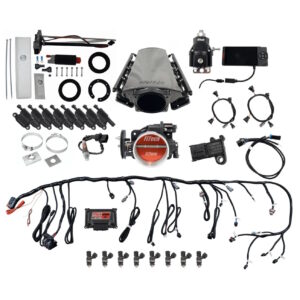 FITECH Ultimate LS 500 HP EFI System With Short LS3 Port Intake, In Tank Pump Module, Go Fuel Regulator & LS3 Coil Pack Set