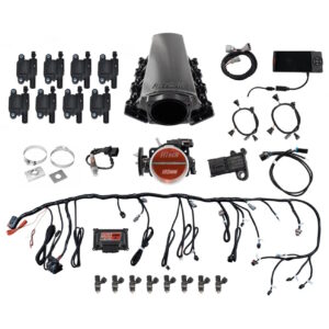 FITECH Ultimate LS 750 HP EFI System With Short Cathedral Intake, Transmission Control & LS3 Coil Pack With LED Set