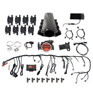 FITECH Ultimate LS 500 HP EFI System With Long Runner Cathedral Intake & LS3 Coil Pack Set
