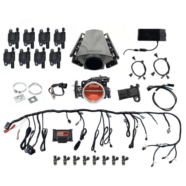 FITECH Ultimate LS 500 HP EFI System With Short LS3 Port Intake & LS3 Coil Pack With LED Set