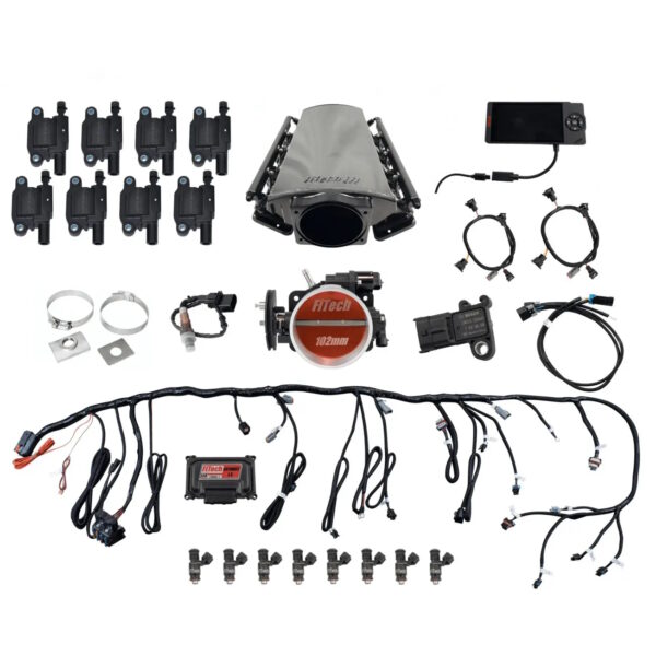FITECH Ultimate LS 750 HP EFI System With Short LS3 Port Intake & LS3 Coil Pack With LED Set