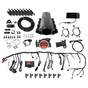 FITECH Ultimate LS 500 HP EFI System With Short Cathedral Port Intake & LS3 Coil Pack With LED Set