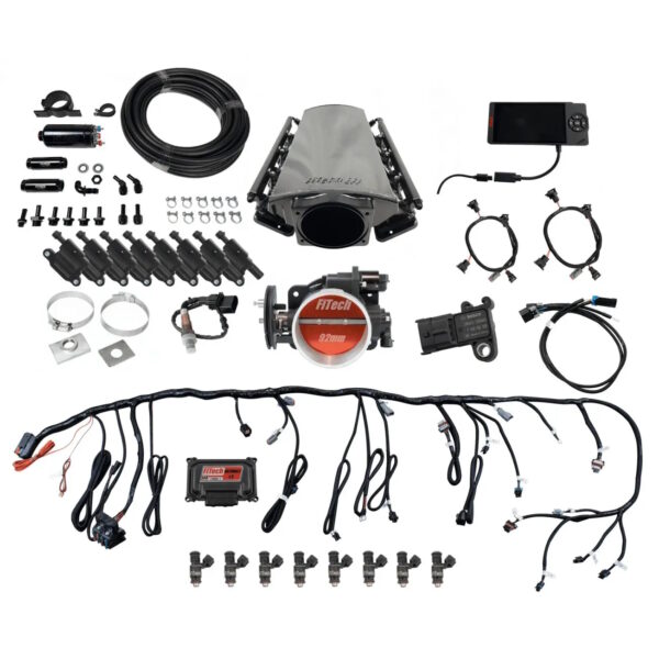 FITECH Ultimate LS 500 HP EFI System With Short LS3 Port Intake & LS3 Coil Pack With LED Set
