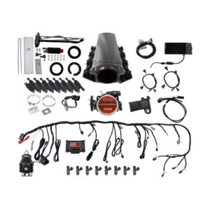 FITECH Ultimate LS 750 HP EFI System With Short Cathedral Intake, Transmission Control, In Tank Pump Module, Go Fuel Regulator & LS3 Coil Pack With LED Set