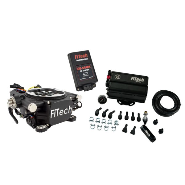 FITECH Go EFI 4 600 HP Matte Black EFI System With Force Fuel Mini Delivery Master Kit & Go Spark CDI Box