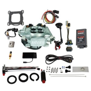 FITECH Go EFI 4 600 HP Power Adder Bright Aluminum EFI System With Go Fuel In Tank Master Kit & Go Spark CDI Box