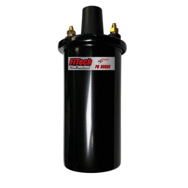 FiTech Go Spark Oil Filled Round CDI Ignition Coil, Black