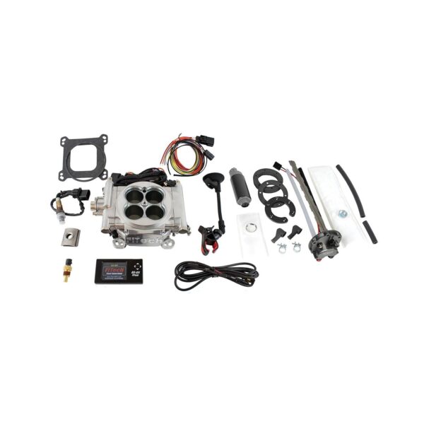 FITECH Go EFI 4 - 600 HP EFI System - Bright Aluminum Finish, w/ In Tank Retrofit Kit-P/N 50015