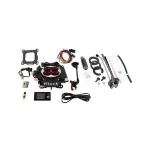 FITECH Go EFI 4 - 600 HP EFI System - Power Adder - Matte Black Finish, w/ In Tank Retrofit Kit-P/N 50015