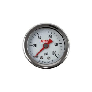 FITECH 0-100 PSI Oil Filled Fuel Pressure Gauge