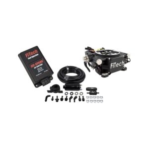 FITECH Go EFI 4 System (Black Finish) Master Kit w/ Inline Fuel Pump, w/CDI box