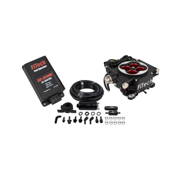 FITECH Go EFI 4 System (Power Adder) Master Kit w/ Inline Fuel Pump, w/CDI box