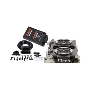 FITECH Go EFI 2x4 System (Black Finish) Master Kit w/ Inline Fuel Pump, w/CDI box