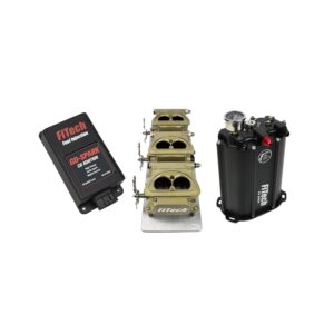 FITECH Go EFI 3x2 Tri Power EFI Classic Gold External ECU, w/ Force Fuel, Fuel Delivery System, w/CDI box