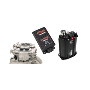 FITECH Go EFI 2x4 System (Aluminum Finish) Master Kit w/ Force Fuel, Fuel Delivery System, w/CDI box