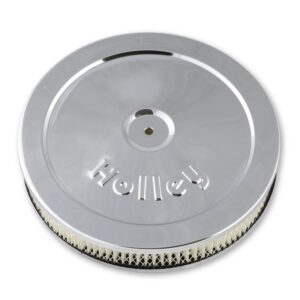 HOLLEY 10" Flat Base Air Cleaner Assembly, Chrome