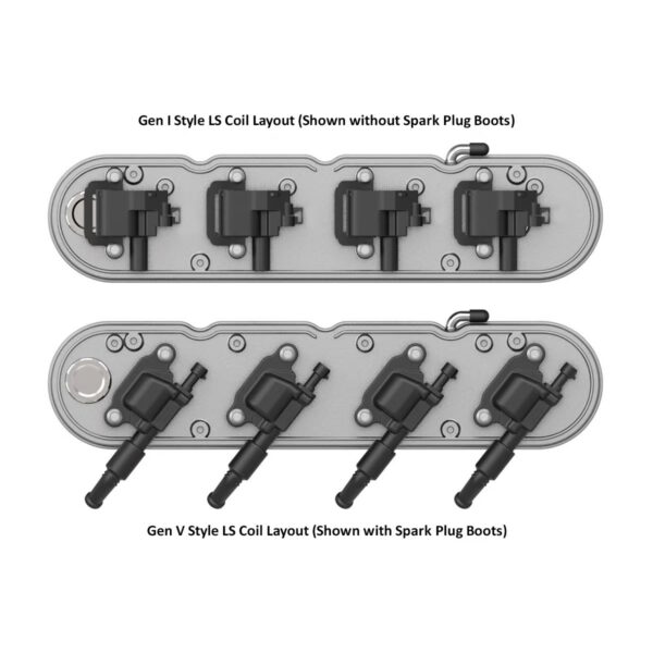 HOLLEY 2-Piece Finned Alloy Valve Rocker Cover, LS1 LS2 LS3 LS6 LS7, Raw Aluminium - Image 4