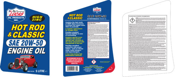 LUCAS 20W-50 Hot Rod & Classic Car Engine Oil 5L - Image 2