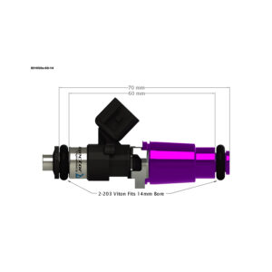 INJECTOR DYNAMICS ID1050x, 14 mm (grey) adaptor top AND (silver) BOTTOM adaptor x 6