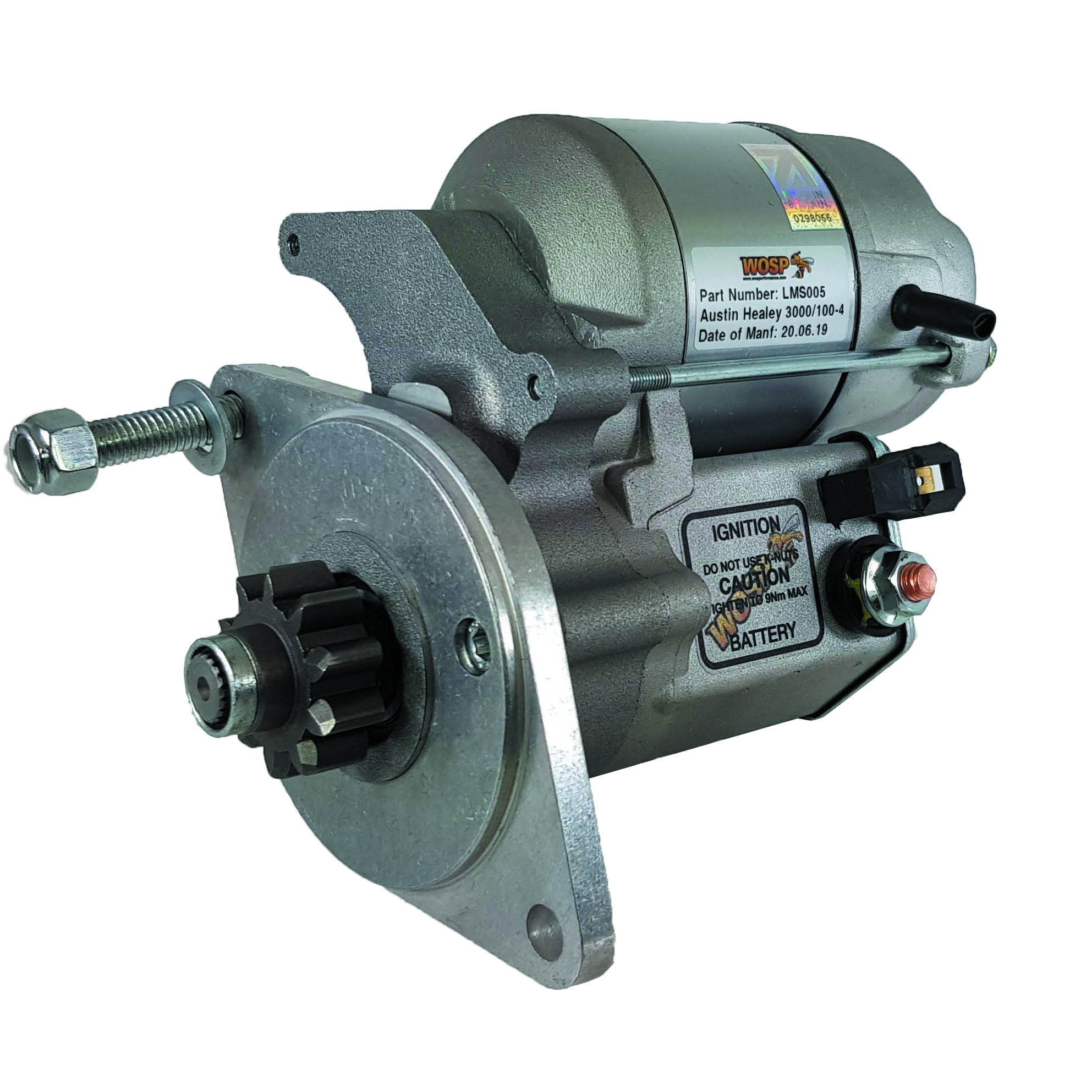 WOSP High Torque Starter Motor, Austin Healey 3000 100-6 & 100-4