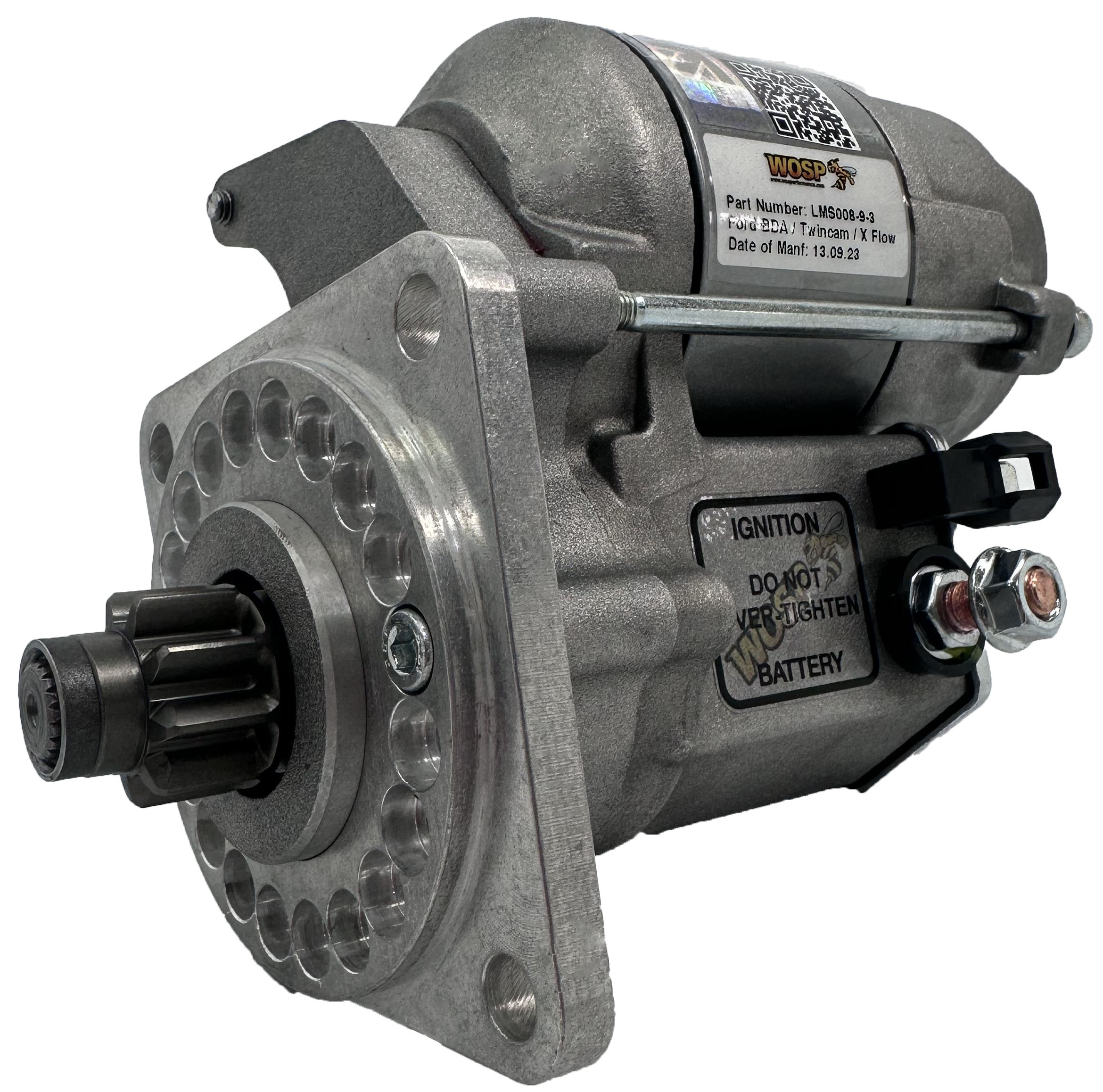 WOSP High Torque Starter Motor, 1.4kW 3-Bolt, Ford Kent X-Flow BDA BDG, Lotus Elan 11 22 23, Morgan 4/4
