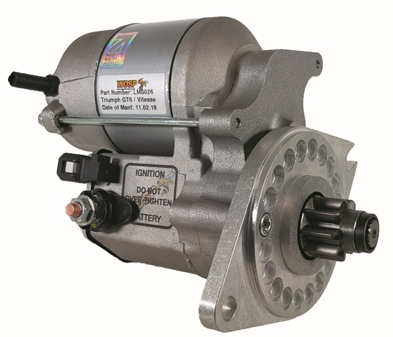 WOSP High Torque Starter Motor, Triumph Dolomite, G T 6, Spitfire, Toledo and Vitesse, and Vauxhall V X Models