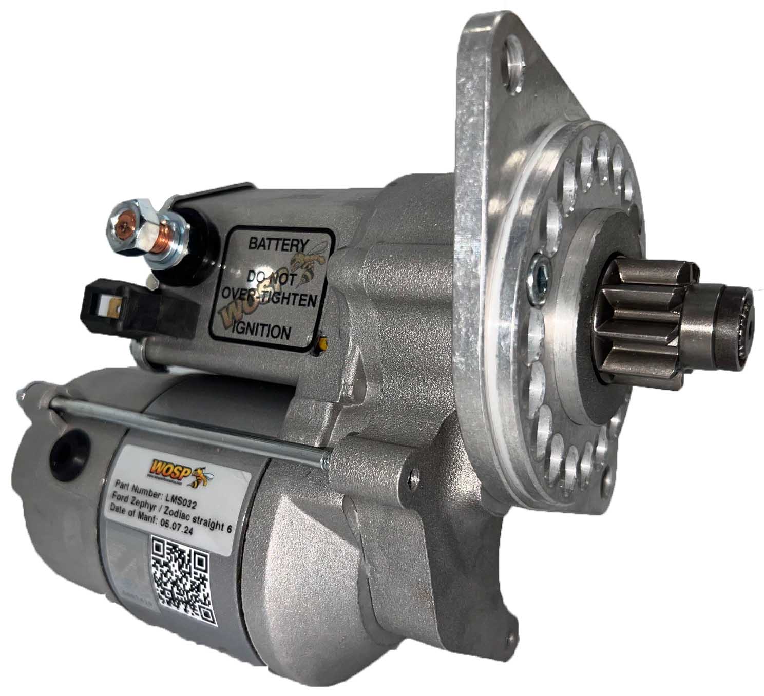 WOSP High Torque Starter Motor. Fits: Ford Zephyr & Zodiac; AC Ace & Aceca; Singer Chamois; Reliant Sabre 4 & 6; Wolseley 1500; and 16 / 60 Sallon models