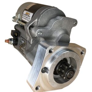 WOSP LMS180 high-torque gear reduction starter motor for Fiat and Lancia featuring a 9-tooth 27mm pinion