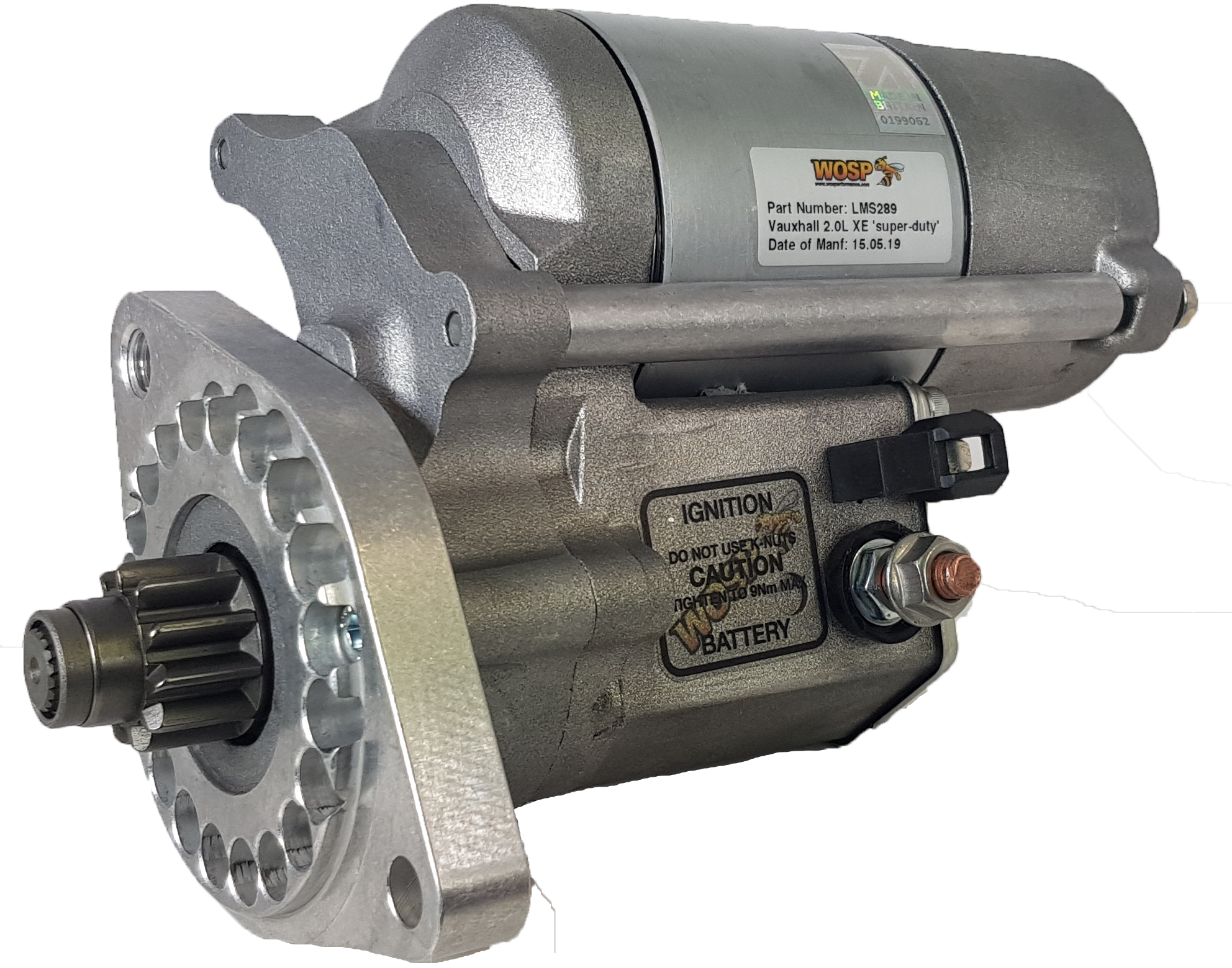 WOSP Starter Motor Opel 2.0L XE 'red-top' 'super-duty'