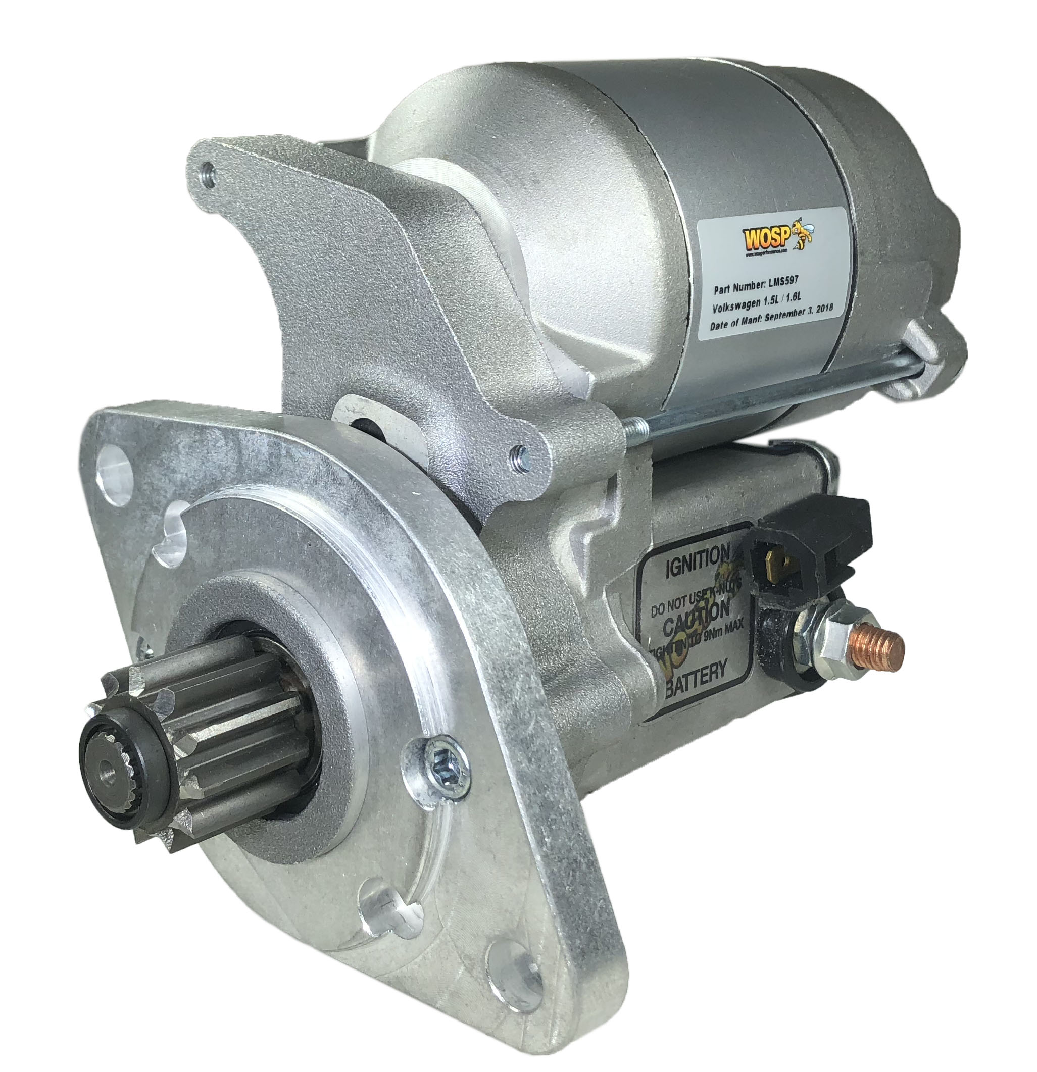 WOSP High Torque Starter Motor, VW Golf MK1, Caddy, Scirocco & Various