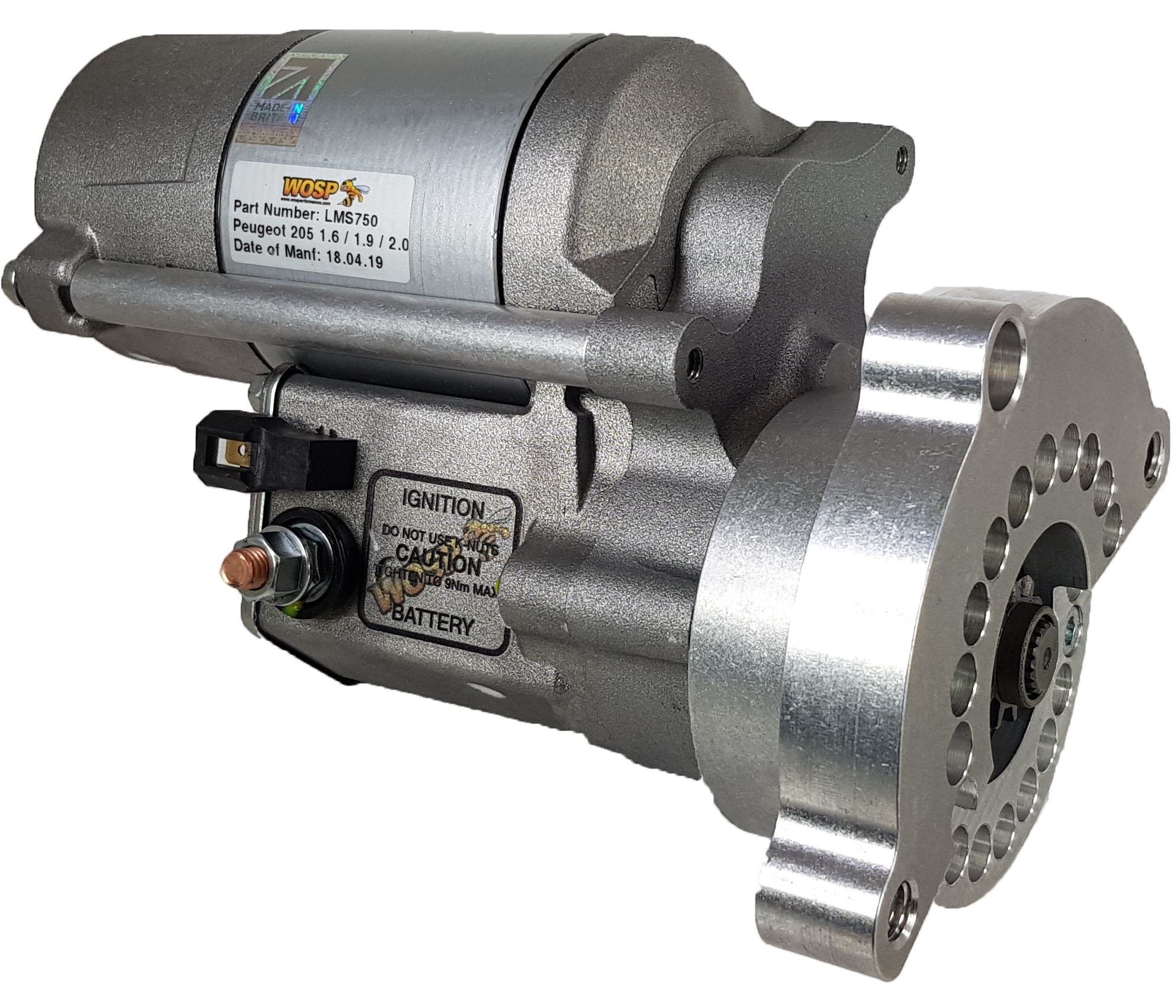 WOSP Starter Motor Peugeot 205 1.6 / 1.9 / 2.0 'Super-Duty' (LH / M10)