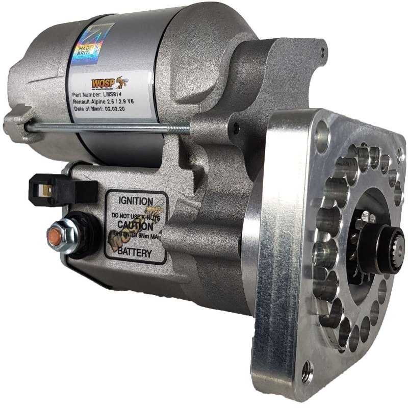 WOSP High Torque Starter Motor for D M C DeLorean, Peugeot P R V and Renault 3 Litre V 6