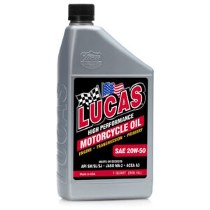 LUCAS High Performance Motorcycle Engine Oil SAE 20W50 1 Quart