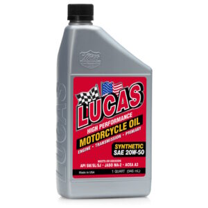 LUCAS Synthetic Motorcycle Engine Oil SAE 20W50 1 Quart