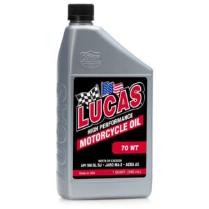 LUCAS Motorcycle Engine Oil SAE 70 Weight 1 Quart