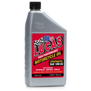 LUCAS Synthetic Motorcycle Engine Oil SAE 10W50 1 Quart