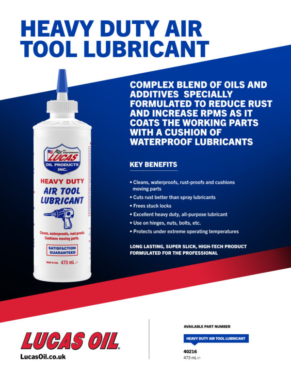 LUCAS Air Tool Lubricant 473ml - Image 3