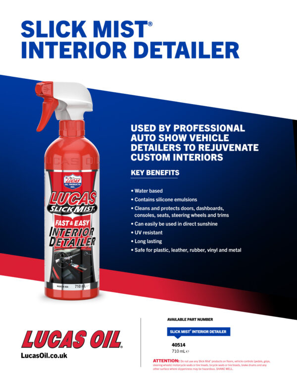 LUCAS Slick Mist Interior Detailer 710ml - Image 3