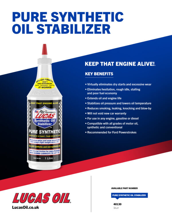 LUCAS Pure Synthetic Oil Stabiliser 1L - Image 3