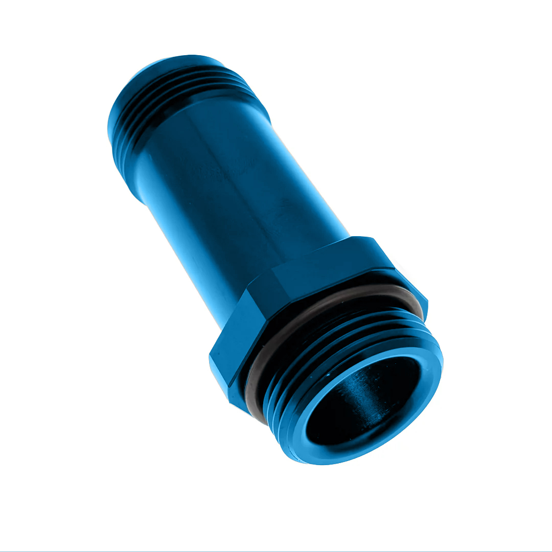 MEZIERE -16AN ORB to -16AN Flare Extended Hose Fitting, Blue