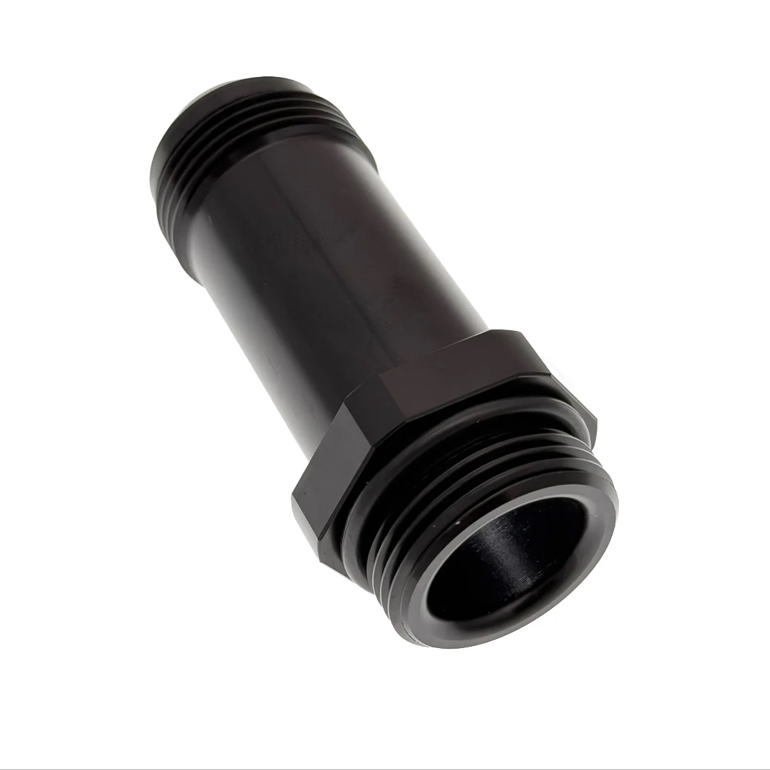 MEZIERE -16AN ORB to -16AN Flare Extended Hose Fitting, Black