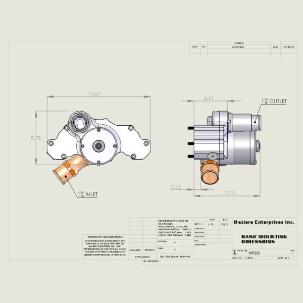 MEZIERE 12v Electric Water Pump Chevrolet Performance LSX High Flow 55GPM Alloy - Image 3