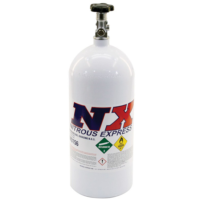 NITROUS EXPRESS 10 lb Bottle W/ Mainline Valve (6.89 Dia. X 20.19 Tall)